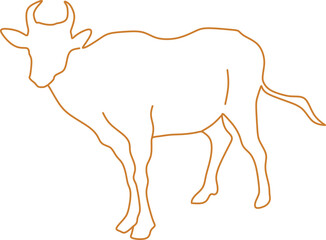Cow Outline Illustration