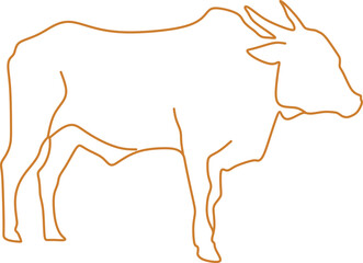 Cow Outline Illustration