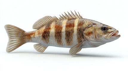 Naklejka premium Striped Bass Fish: A Detailed 3D Render