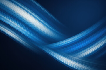 Fototapeta premium Sweeping ribbons corporate blues and soft grays cascade diagonally against a deep navy gradient symbolizing strategy business growth and decision-making efficiency