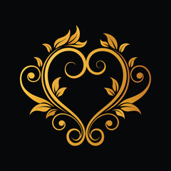 Gold Borders with Intricate Floral Designs for Gift Cards and Stationery