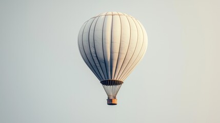 Fototapeta premium A serene hot air balloon floating peacefully in the clear sky.