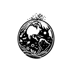 Ecological sphere embodying nature and interconnectedness on planet earth depiction