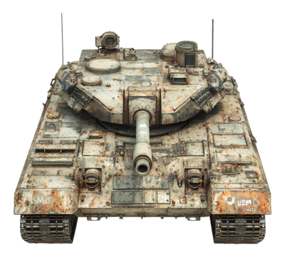 A tank with a white and grey color and the letters PZ on it