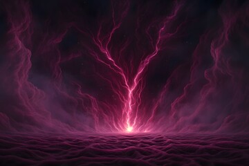 Abstract Pink Nebula Space Landscape Digital Art Background Image featuring vibrant energy and cosmic clouds