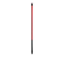A red and black pole with a black handle