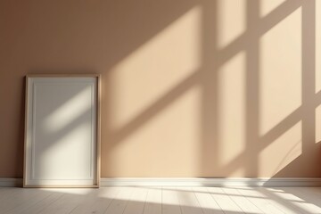 Fototapeta premium Framed canvas bathed in sunlit ambience