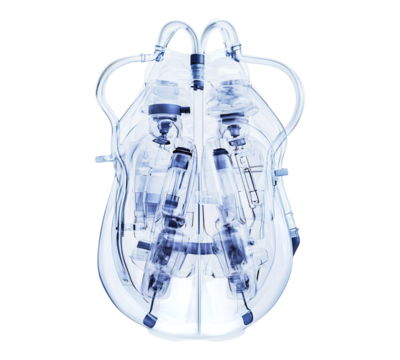 A close up of a heart with tubes coming out of it - Powered by Adobe