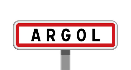 Panneau sur poteaux de Argol, Finistère, Bretagne