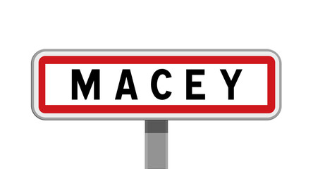 Panneau sur poteaux de Macey, Aube, Grand Est