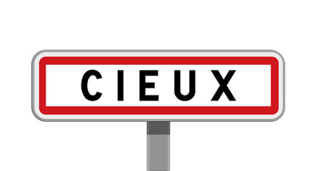 Panneau sur poteaux de Cieux, Haute-Vienne, Nouvelle-Aquitaine