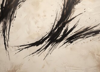 Bold ink strokes, distressed paper effect, sharp lines,  grey,  contrast,  grunge