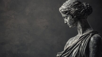 Fototapeta premium Elegant ancient statue capturing grace and beauty in timeless artistry.