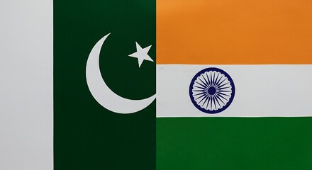 Pakistan vs indian flag 