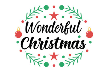 Obraz premiumMerry Christmas typography vector illustration. 