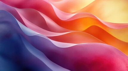 Abstract rainbow flowing fabric waves