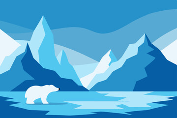 polar bear on iceberg