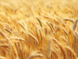 Fototapeta premium 59. A cool summer breeze moving through tall golden wheat fields