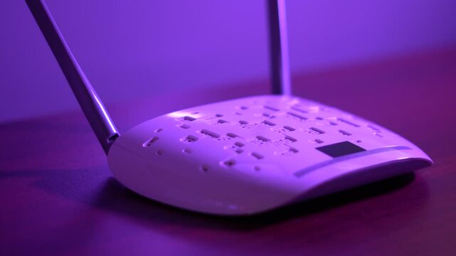 Internet modems and routers. Stationary and portable white and black Wi-Fi modems