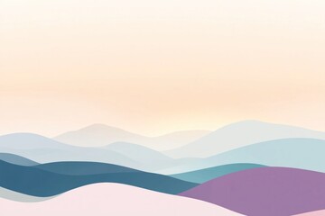 Fototapeta premium Pastel gradient sky gradients illustration minimalist.