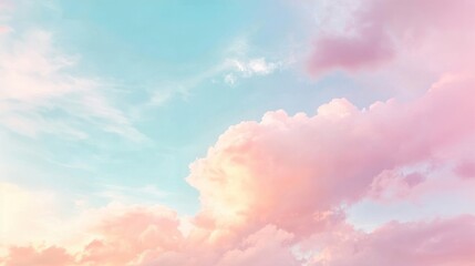 Fototapeta premium Pastel colorful sky clouds colors atmosphere.