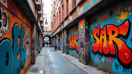 Fototapeta premium City Canvas Chronicles: The Story of Urban Artistry