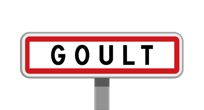 Panneau sur poteaux de Goult, Vaucluse, Provence-Alpes-C&ocirc;te d'Azur