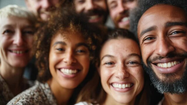 Portraits of diverse people smiling in close-up and group shots, with realistic lighting, natural expressions, and joyful moments, displayed in a submission interface for review.