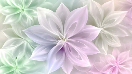 Fototapeta premium Pastel Dream Flowers Soft Bloom Floral Background