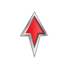 red arrow sign icon