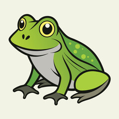 Fototapeta premium A beautiful-frog-vector-art-illustration 