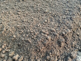 Close up of fertile land surface for plantations 