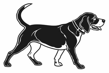 beagle sihouette black vector