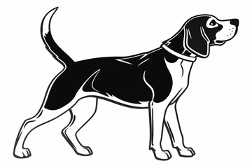 beagle sihouette black vector