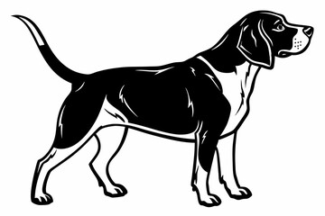 beagle sihouette black vector