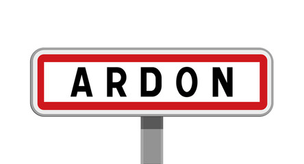 Panneau sur poteau de Ardon, Loiret, Centre-Val de Loire