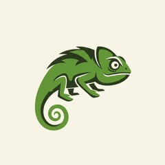 Fototapeta premium Stylized chameleon illustration