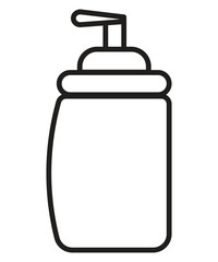  Curved Soap Dispenser Bottle Line Art

