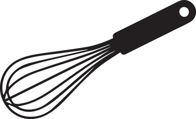 Baking Whisk Icon | Simple Silhouette Vector