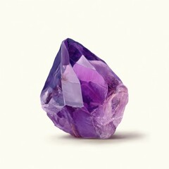 Fototapeta premium Amethyst Crystal Point - Healing Stone with Purple Hue, Mineral Specimen for Metaphysical and Spiritual Practices, Gemstone for Jewelry Making and Meditation