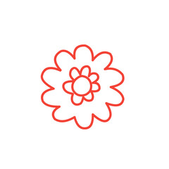 red flower doodle