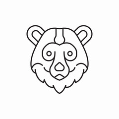 Bear head wild animal icon vector sign