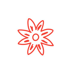 red flower doodle