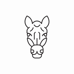 Horse head wild animal icon vector sign