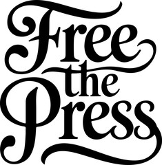 Free The Press Bold Typography.