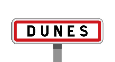 Panneau sur poteau de Dunes, Tarn-et-Garonne, Occitanie