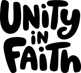 Unity In Faith Bold Typography