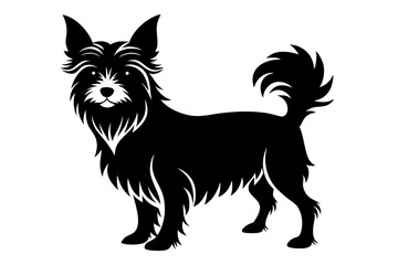 yorkshire terrier sihouette black vector