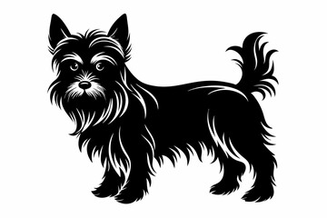 yorkshire terrier sihouette black vector