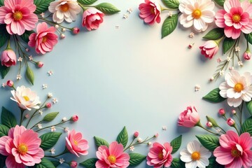 Continuous floral motif; soft color palette, subtle shading , subtle, watercolor, delicate